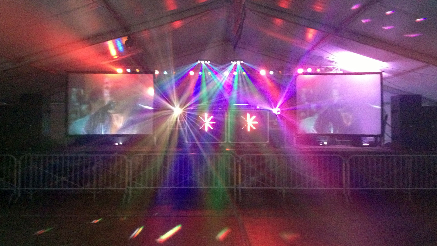 Bedrijfsevenementen show in de Randstad met videoclip DJ.